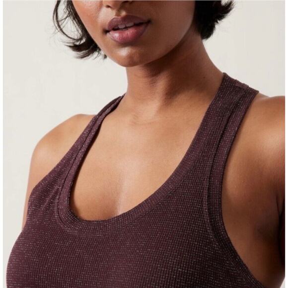 NWT Athleta Tank Top‎ Medium Purple Pullover Racerback Running Gym Camisole XXS - Picture 2 of 4